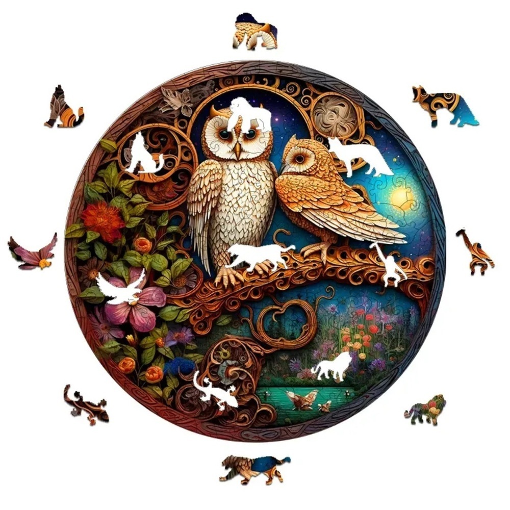 Owl Lovers' Wooden Puzzle by